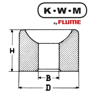KWM-Einpresslager Messing L01, B 0,2-H 1,0-D 1,22 mm