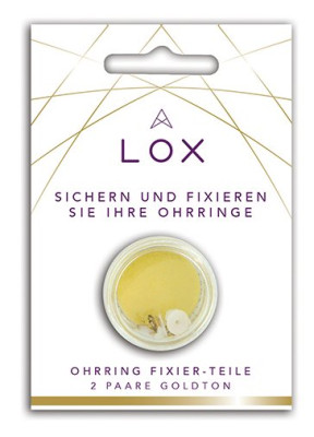 LOX - Sicherheit für Ohrstecker, anti-allergisch, 24K vergoldet