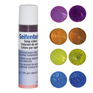 Seifenfarben transparent - 4er-Set - Flieder, ultramarin, lindgrün, tabak
