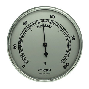 Hygrometer Einbau-Wetterinstrument Ø 85mm, silber