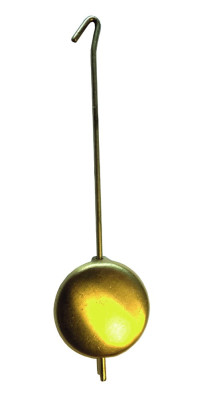 Mechanik-Jockelependel Messing gelb mattiert; L:32mm, Ø:16mm