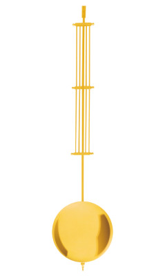 Mechanik-Rostpendel Messing gelb poliert PL25 Ø:63mm