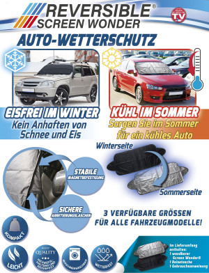 Autoschutzmatte - Eisfrei im Winter - Kühl im Sommer - Größe 180x120cm