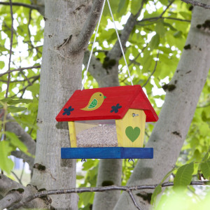 Vogelhaus Bausatz inklusive Farben und Pinsel