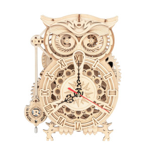 ROKR 3D-Bausatz Pendeluhr/ Eulen-Timer Owl Clock