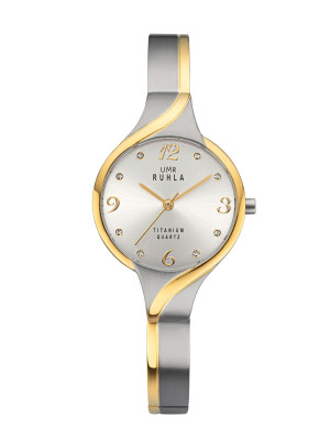 Uhren Manufaktur Ruhla - Armbanduhr Style bicolor Titan-gold