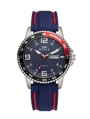 Uhren Manufaktur Ruhla - Armbanduhr Sport - blau-rot