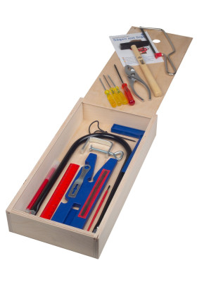 Laubsäge-Werkzeug-Set in Holzbox, 23 Teile