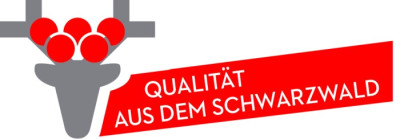 Quarz-Wecker made in Germany Gehäuse schwarz, Zifferblatt schwarz